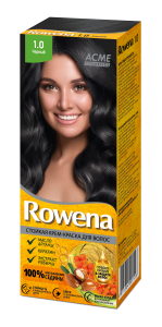 Фотография Acme-Color Крем-Краска для волос • Rowena •  Стойкая • Тон 1.0  • Черный