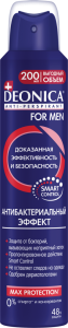 ДЕОНИКА  FOR MEN антиперспирант 200 мл спрей Антибактериальный Эффект  арт.11-033