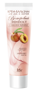 Фотография Iris Крем-бальзам для рук и ногтей Велюровый эффект с МАСЛОМ ПЕРСИКА • 100мл