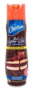 Фотография Chirton Освежитель воздуха аэрозольный • Cухое распыление • Нежный Тирамису • 300 мл.