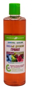 Фотография Эксклюзив-косметик Шампунь-бальзам • ПИВНЫЕ ДРОЖЖИ и ГРАНАТ сохраняет цвет окрашенных волос • 500г