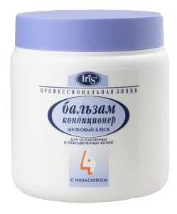 Iris Профессиональный Бальзам №4 Шёлковый блеск для ослабленных, осветлённых волос 500мл