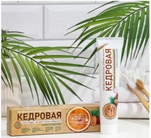 Фотография Family Cosmetics Зубная паста • КЕДРОВАЯ • Серия Vilsendent • 170гр • арт.FV007-10500