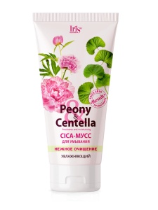 Iris PEONY & CENTELLA CICA-Мусс для умывания Нежное Очищение, туба 170мл