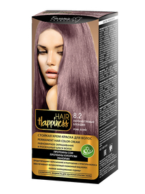 Фотография  Белита-М Hair Happiness Стойкая Крем-краска для волос Аммиачная тон 8.2 Перламутровый блондин 