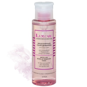 LUX CARE Мицелярный ТОНИК-ДЕМАКИЯЖ для очищения лица и век 190мл/14шт