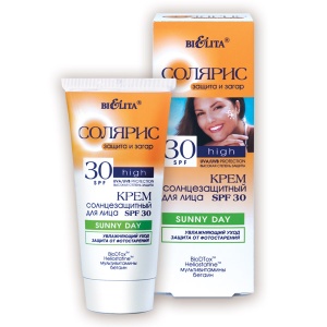 БЕЛИТА СОЛЯРИС Крем солнцезащ. д/ ЛИЦА SPF 30 SUNNY DAY 50мл/11шт