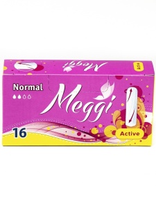 Фотография MEGGI Тампоны женские гигиенические • NORMAL ACTIVE • 16шт • арт.PAL201