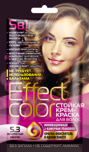 ФИТОКОСМЕТИК КРЕМ-КРАСКА для волос EFFECT COLOR тон ЗОЛОТИСТЫЙ КАШТАН 50мл (саше) Арт.4914
