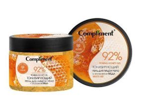Compliment ТОНИЗИРУЮЩИЙ гель для лица и тела  с экстрактом меда 400мл/8шт арт.643089