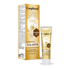 Фотография Compliment SNAIL VITAL Гель-Актив для кожи вокруг глаз Антивозрастной муцин улитки 25мл • арт.641030