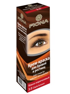 Fiona краска для бровей и ресниц с кистью 3,0 Тёмно-Коричневый, Арт.7525