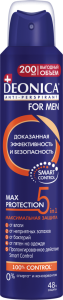 Фотография Deonica Дезодорант-антиперспирант • Мужской • FOR MEN • Спрей • 5 в 1 MAX PROTECTION • 200 мл • арт.11-025