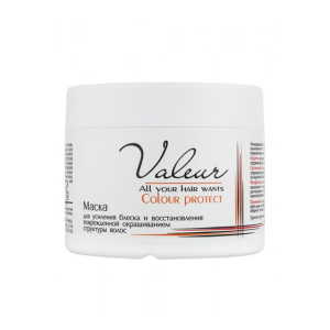 VALEUR МАСКА для усиления БЛЕСКА и восстановления поврежденной окрашиванием структуры волос 300г