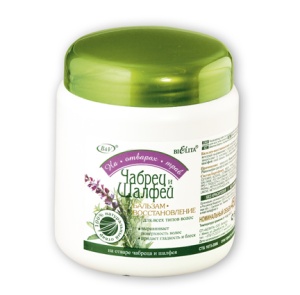 БЕЛИТА Бальзам-восстановление ЧАБРЕЦ и ШАЛФЕЙ на отварах трав для всех типов волос 450мл