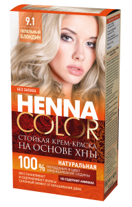 Фотография Фитокосметик Стойкая Крем-Краска для волос  • Henna Color •  тон Пепельный блондин 115мл • арт.4892