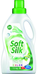 Фотография Romax Жидкое средство для стирки • Soft Silk • Color • Для Цветного белья • 1,5кг