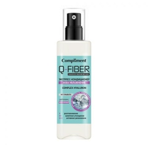 Фотография Compliment Q-FIBER Экспресс-кондиционер Аква-увлажнение HYALURON COMPLEX 200мл • арт.875214