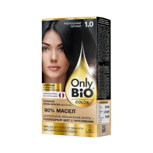 Фотография Фитокосметик Стойкая Крем-Краска • Only Bio COLOR • Тон 1.0 Роскошный черный  • 115мл • арт.GB-8020