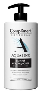 Фотография Compliment PROFESSIONAL AQUA LINE Лёгкий Кондиционер для УВЛАЖНЕНИЯ волос, 750мл • арт.913386