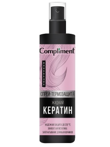 Фотография Compliment Спрей-термозащита для волос • Жидкий Кератин • 200мл • арт. 917070