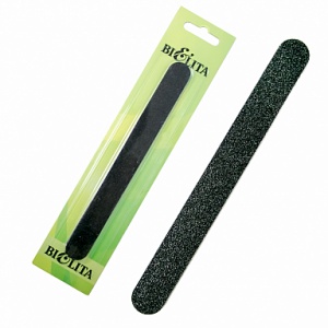 БЕЛИТА Пилка для ногтей наждачная на блистере прямая, цвет чёрный 17,5*2, арт.0-8