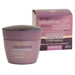 Фотография Витекс Гиалурон Lift • 45+Крем для лица шеи и декольте Дневной 45мл, код 46 39
