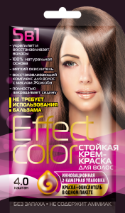 ФИТОКОСМЕТИК КРЕМ-КРАСКА для волос EFFECT COLOR тон КАШТАН 50мл (саше) Арт.4913