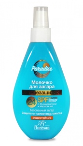 Флоресан Пальмовый рай Солнцезащитное МОЛОЧКО для загара SPF 24, 160мл, арт.Ф-251
