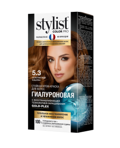 Фотография Global Bio Cosmetic Стойкая крем-краска • Гиалуроновая • Тон 5.3 • Золотистый каштан • 115мл • арт.GB-7968