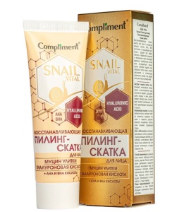 Фотография Compliment SNAIL VITAL Пилинг-Скатка для лица Восстанавливающая муцин улитки 80мл • арт.641085