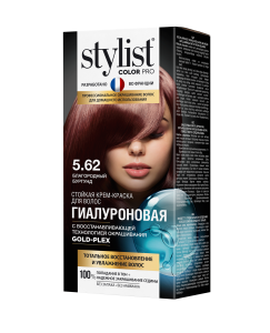 Фотография Global Bio Cosmetic Стойкая крем-краска • Гиалуроновая • Тон 5.62 • Благородный бургунд • 115мл • арт.GB-7973