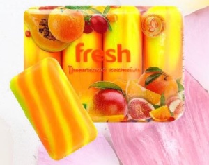 Фотография ЭФКО Косметик Крем-мыло FRESH 4х75гр • ТРОПИЧЕСКИЙ КОКТЕЙЛЬ • арт.80736
