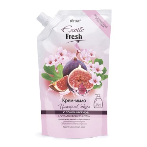 Фотография Витекс EXOTIC • FRESH Крем-мыло ИНЖИР и САКУРА, дой пак 750мл, код 24 53