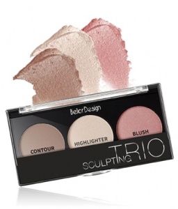 Фотография BelorDesign Набор для скульптурирования лица SCULPTING TRIО,тон 1 (скульптор, хайлайтер, румяна)