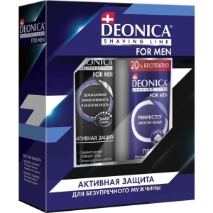 Фотография Deonica Набор Активная Защита • For Men • Дезодорант-антиперспирант спрей, 200мл + Пена для бритья, 240мл • арт.11-334