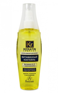Фотография Флоресан Keratin-Complex • СПРЕЙ-ЭЛЕКСИР для волос "Витаминный коктейль", 135мл • арт.Ф-580
