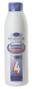 Iris Профессиональный Шампунь №4 Шёлковый блеск с низасилком для ослабленных и обесцвеченных волос1л