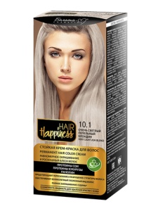 Белита-М Hair Happiness Стойкая Крем-краска для волос Аммиачная тон 10.1 Очень светлый Пепельный бло