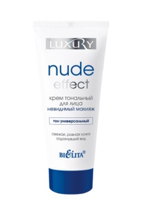 Фотография Витекс LUXURY • Крем тональный для лица NUDE Effect "невидимый" макияж тон универсальный 30мл