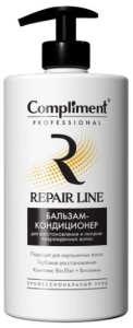 Фотография Compliment PROFESSIONAL REPAIR LINE Кондиционер для ВОССТАНОВЛЕНИЯ и ПИТАНИЯ повреждённых волос, 750мл • арт.913300