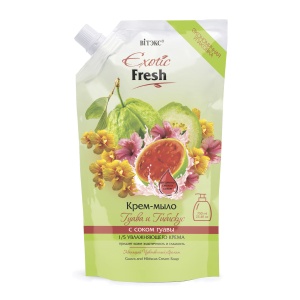 ВИТЭКС EXOTIC FRESH Крем-мыло ГУАВА ГИБИСКУС, дой пак 750мл/6шт