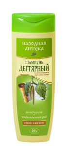 Фотография Iris Народная аптека • Шампунь ДЕГТЯРНЫЙ для всех типов волос • 400мл