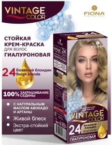 Фотография Fiona Краска для волос • Бежевый Блондин • Тон 24 • Vintage Color