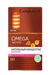 Compliment OMEGA Ампульный концентрат д/волос Активатор роста и восстановления, 8*5мл, арт.911948