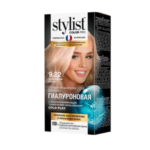 Фотография Global Bio Cosmetic Стойкая крем-краска • Гиалуроновая • Тон 9.22 • Жемчужный блонд • 115мл • арт.GB-7976