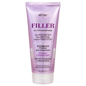 ВИТЭКС SUPER FILLER на термальной воде Энзимная Пенка для умывания Глубоко Очищающая, 200мл