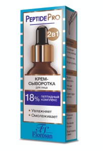 Фотография  Floresan Peptide PRO Крем-СЫВОРОТКА для лица Увлажнение и Омолаживание 18% пептидный комплекс, 30мл арт Ф-384