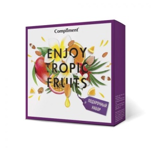 Фотография Compliment Подарочный набор №1400 • Enjoy Tropic Fruits • Гель для душа 200мл +Гоммаж для лица 80мл • арт.876983
