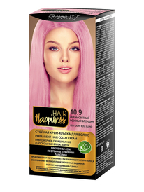 Фотография  Белита-М Hair Happiness Стойкая Крем-краска для волос Аммиачная тон 10.9 Очень светлый Розовый блондин 